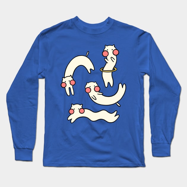 Jiggly Cat Long Sleeve T-Shirt by Chubbit